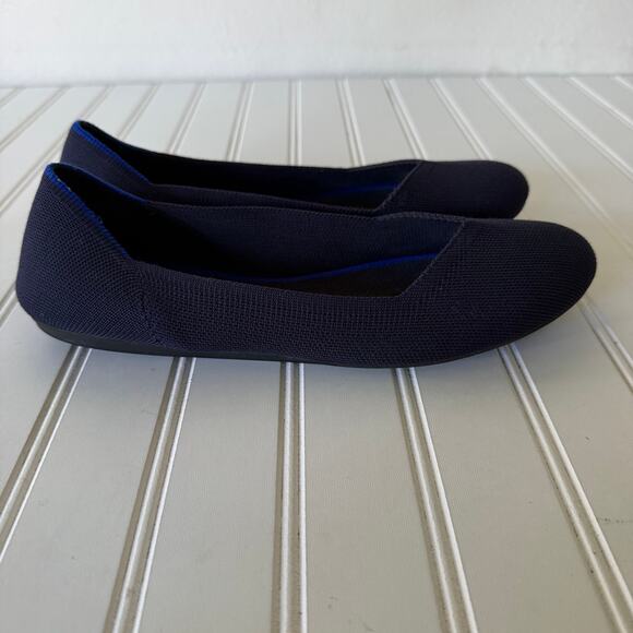 Rothy’s Navy Blue Round Toe Flat shoes size 10.5 - Picture 3 of 11